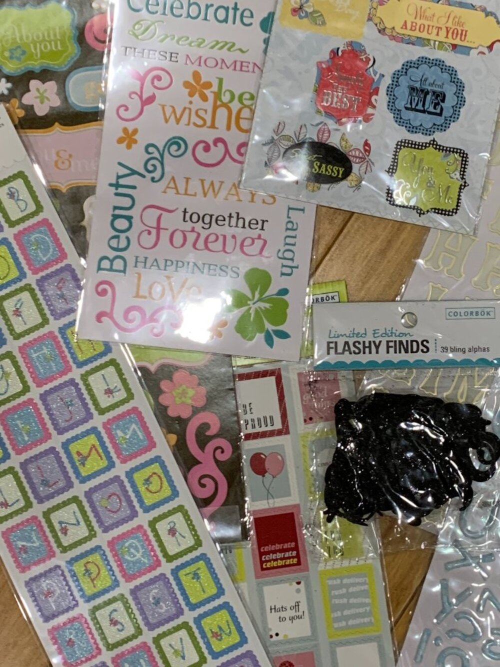 Scrapbook stickers bundle - 9 pcs